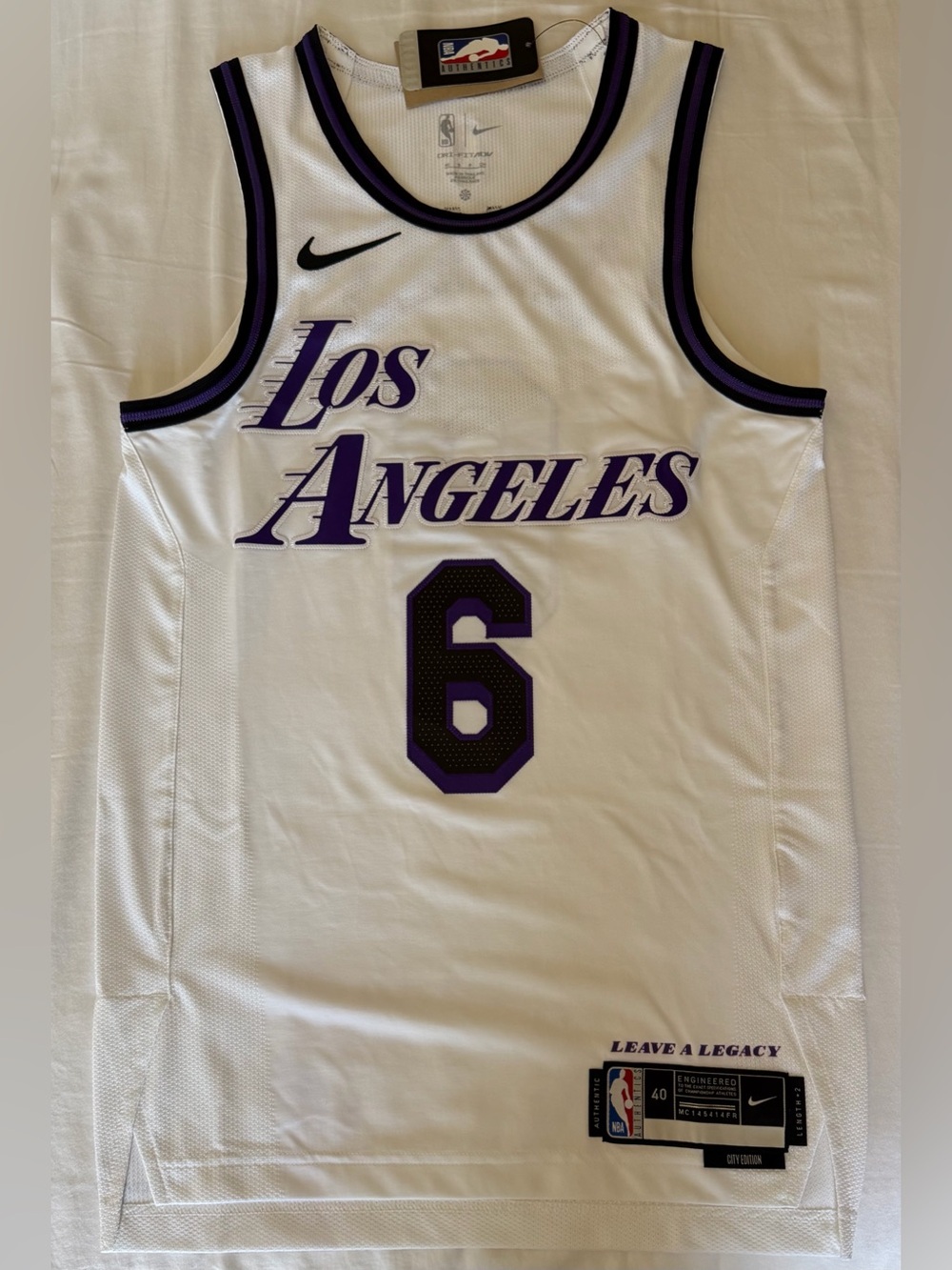 Nike NBA Dri-Fit ADV LA Lakers James #23 Basketball Jersey DQ0198-101 Mens S(40)